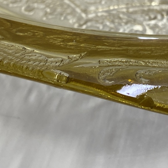 Oval Vegetable Serving Bowl, Yellow Depression Glass Madrid by Federal Glass - Picture 4 of 9